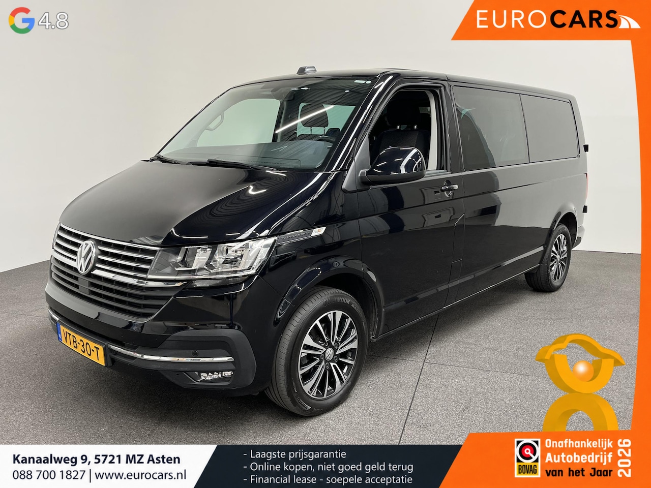 Volkswagen Transporter - 2.0 TDI L2H1 Dubbele Cabine Highline Automaat Airco Cruise Control Apple Carplay/Android A - AutoWereld.nl
