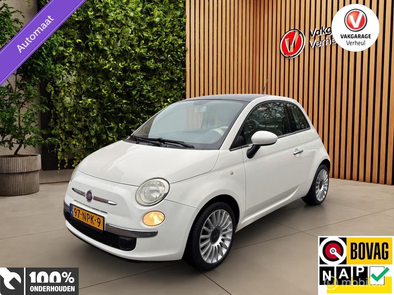 Fiat 500 - 1.2 Lounge Automaat|NAP|Boekjes|Airco - AutoWereld.nl