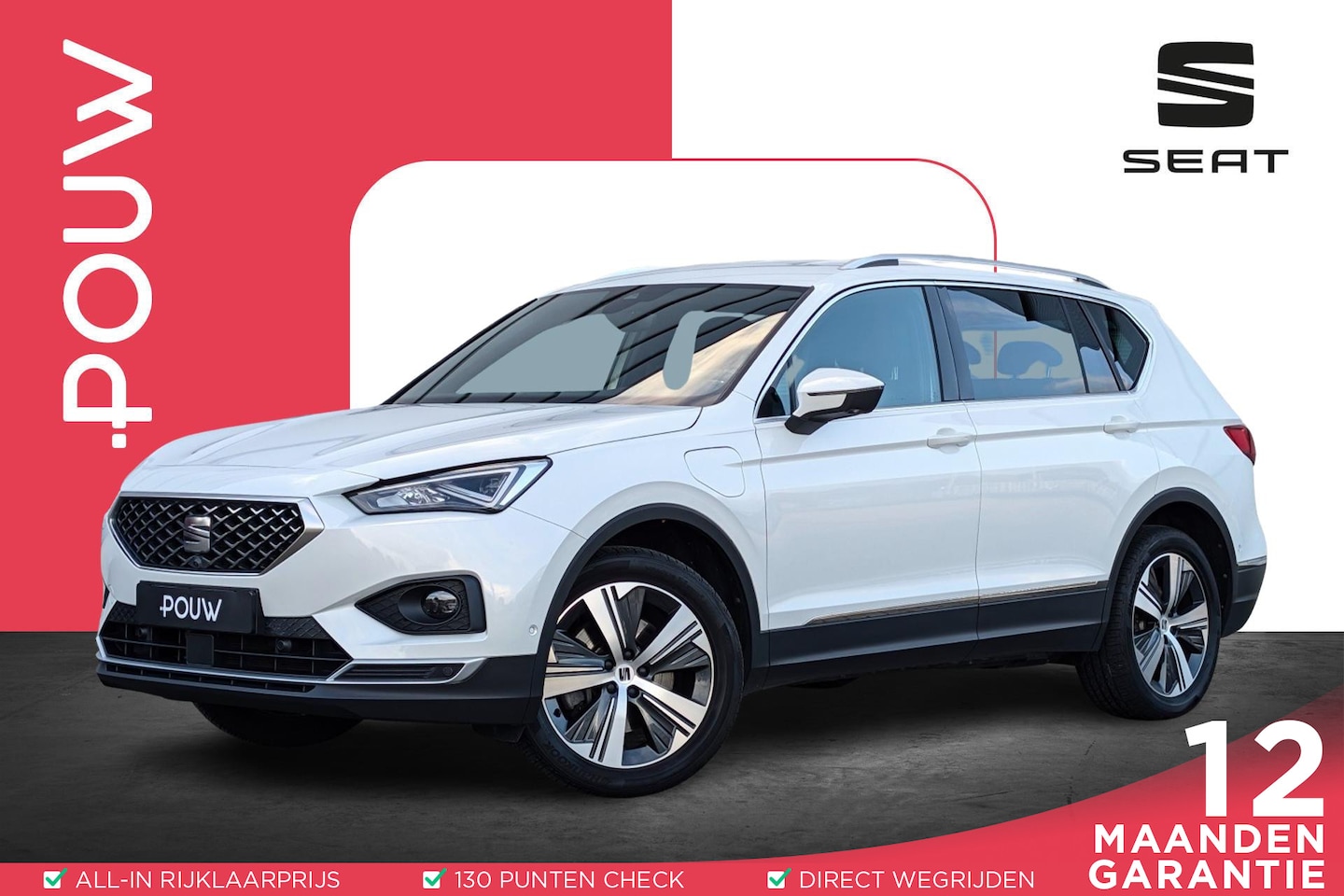 SEAT Tarraco - 1.4 TSI e-Hybrid 245pk DSG Xperience | SoH 98% | Trekhaak | 360 camera | Navigatie - AutoWereld.nl