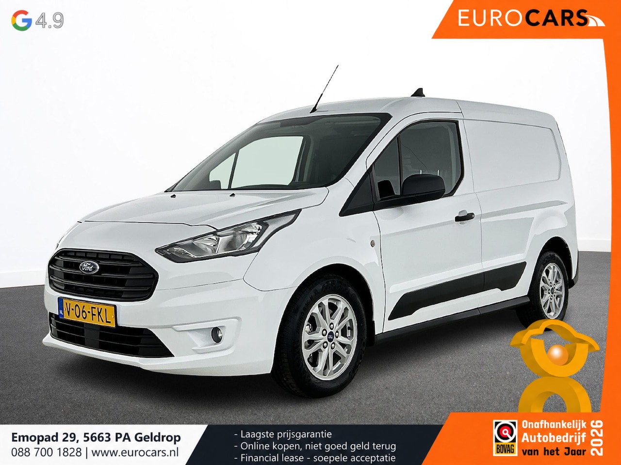 Ford Transit Connect - Automaat 100pk L1 Trend BPM VRIJ! Airco Navi Cruise 3Zits Camera DAB+ - AutoWereld.nl