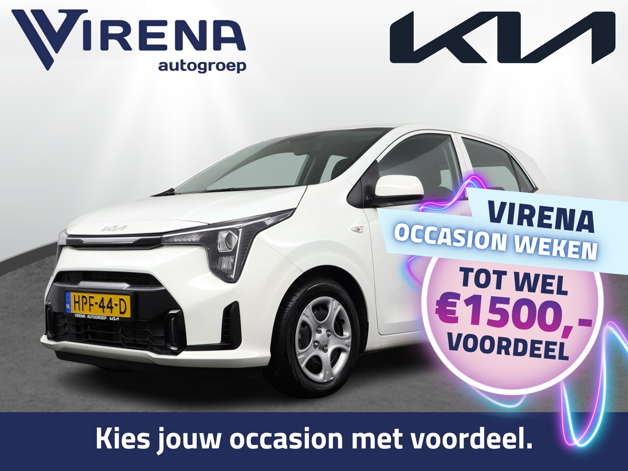Kia Picanto - 1.0 DPI DynamicLine - Achteruitrij camera - Navigatie - Airco - Cruise controle - Fabrieks - AutoWereld.nl