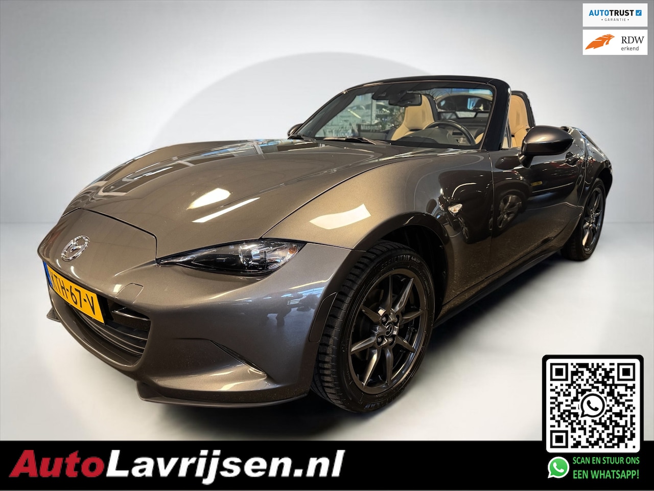 Mazda MX-5 RF - 1.5 SkyActiv-G 132 TS 32DKM VOL LEDER BOSE STOELVERWARMING KEYLESS PDC CRUISE ZEER MOOIE K - AutoWereld.nl