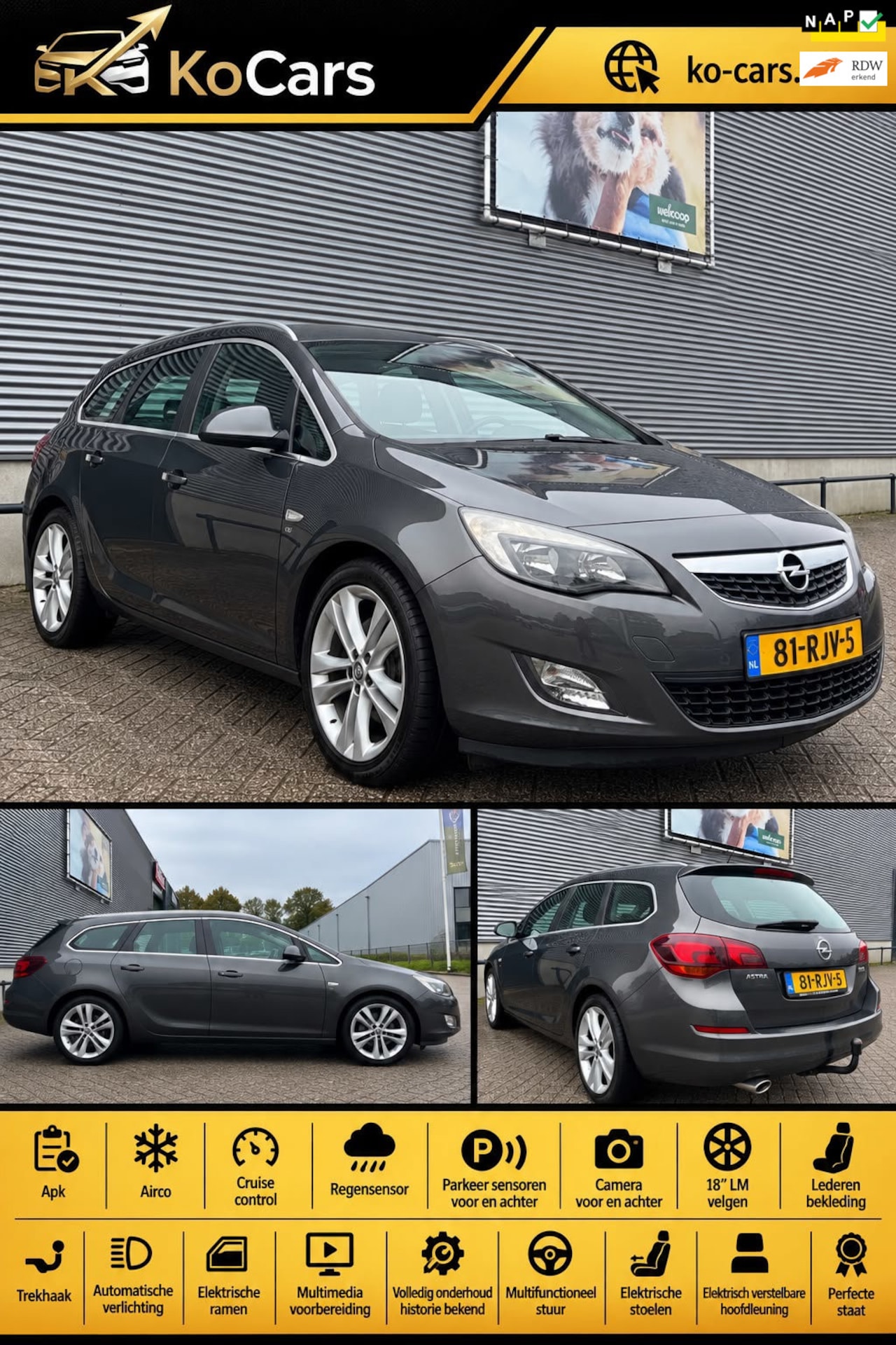 Opel Astra Sports Tourer - / Sport / Airco / Cruise / Trekhaak / Onderhoud Historie - AutoWereld.nl