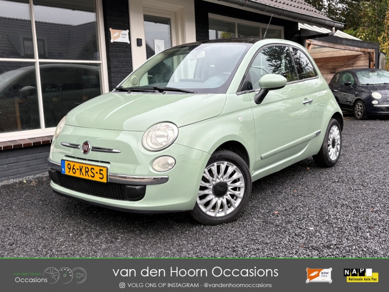 Fiat 500 - 1.2 PISTACHE-GROEN | AIRCO | NW APK | NAP | PANODAK - AutoWereld.nl