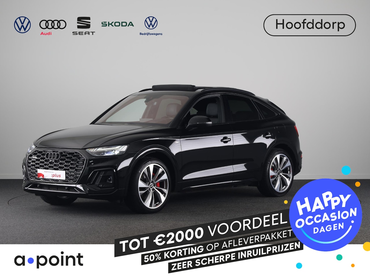 Audi Q5 Sportback - 55 TFSI e S edition Competition 367pk | Private Lease € 994,- per maand |  Panoramadak | T - AutoWereld.nl