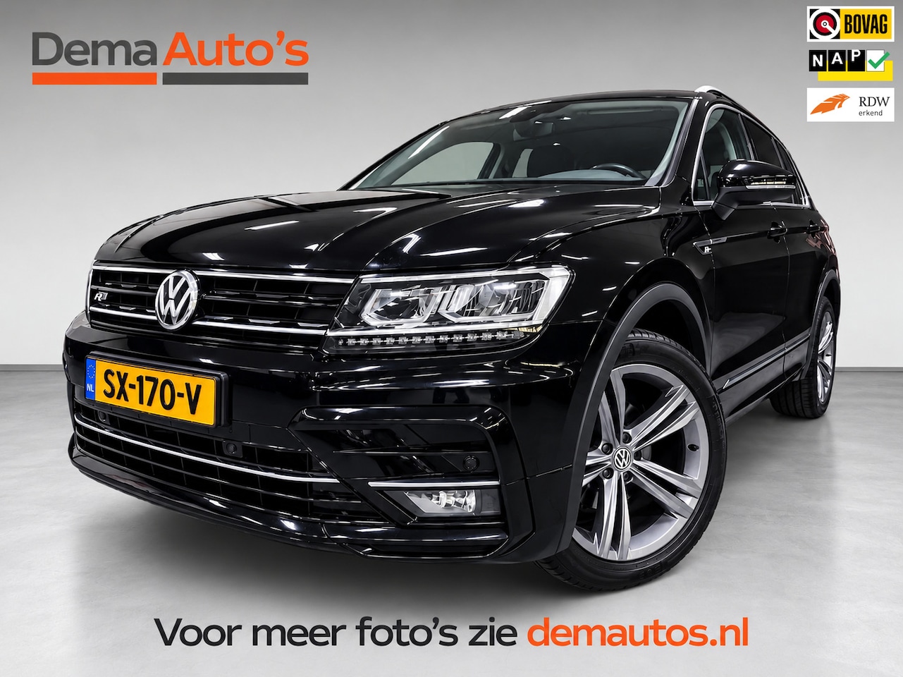 Volkswagen Tiguan - 1.4 TSI 4Motion Highline R-LINE/PANO/NAVI/LED/DAB/CARPLAY/V-COCKPIT// - AutoWereld.nl