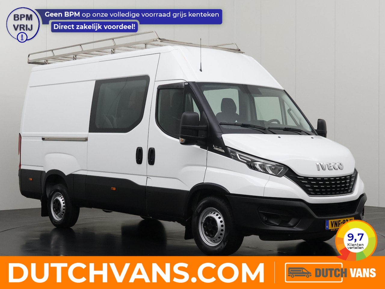 Iveco Daily - 35S18 3.0L Automaat Dubbele Cabine L2H2 | 6-Persoons | Imperiaal | Trekhaak | Multimedia | - AutoWereld.nl