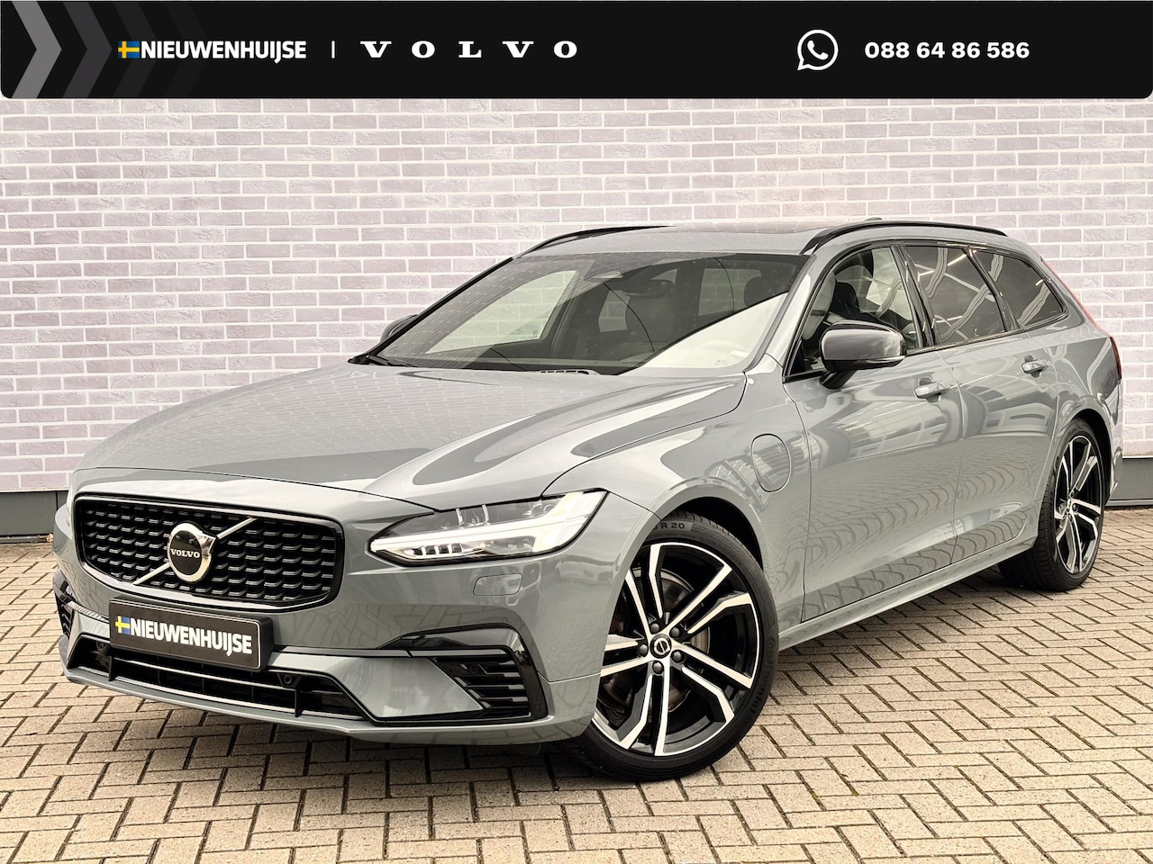 Volvo V90 - T6 Plug-in Hybrid AWD Plus Dark | PHEV Long Range | SOH 100% | Luchtvering | Panoramadak | - AutoWereld.nl