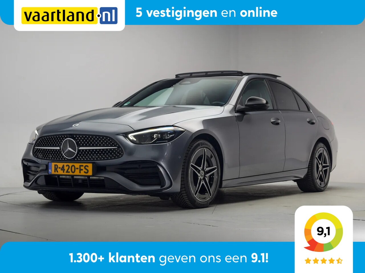 Mercedes-Benz C-klasse - 300e AMG Line Limited Aut. [ Panoramadak Leder Sfeerverlichting ] - AutoWereld.nl