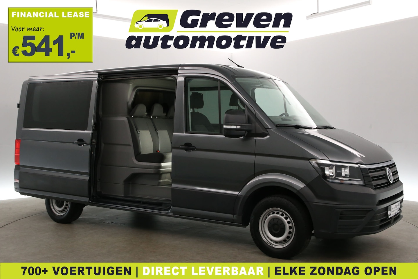 Volkswagen Crafter - 2.0 TDI 140PK L3H2 | DC | 6 Zits | Airco | Camera | Carplay | Navi | Stoelverwarming - AutoWereld.nl