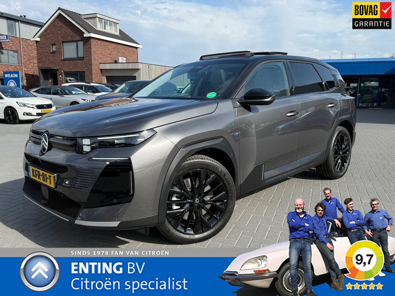 Citroën C5 Aircross - 1.6 Plug-In Hybrid 225 MAX SCHUIFDAK HYPE GREY TREKGEW 1550KG - AutoWereld.nl