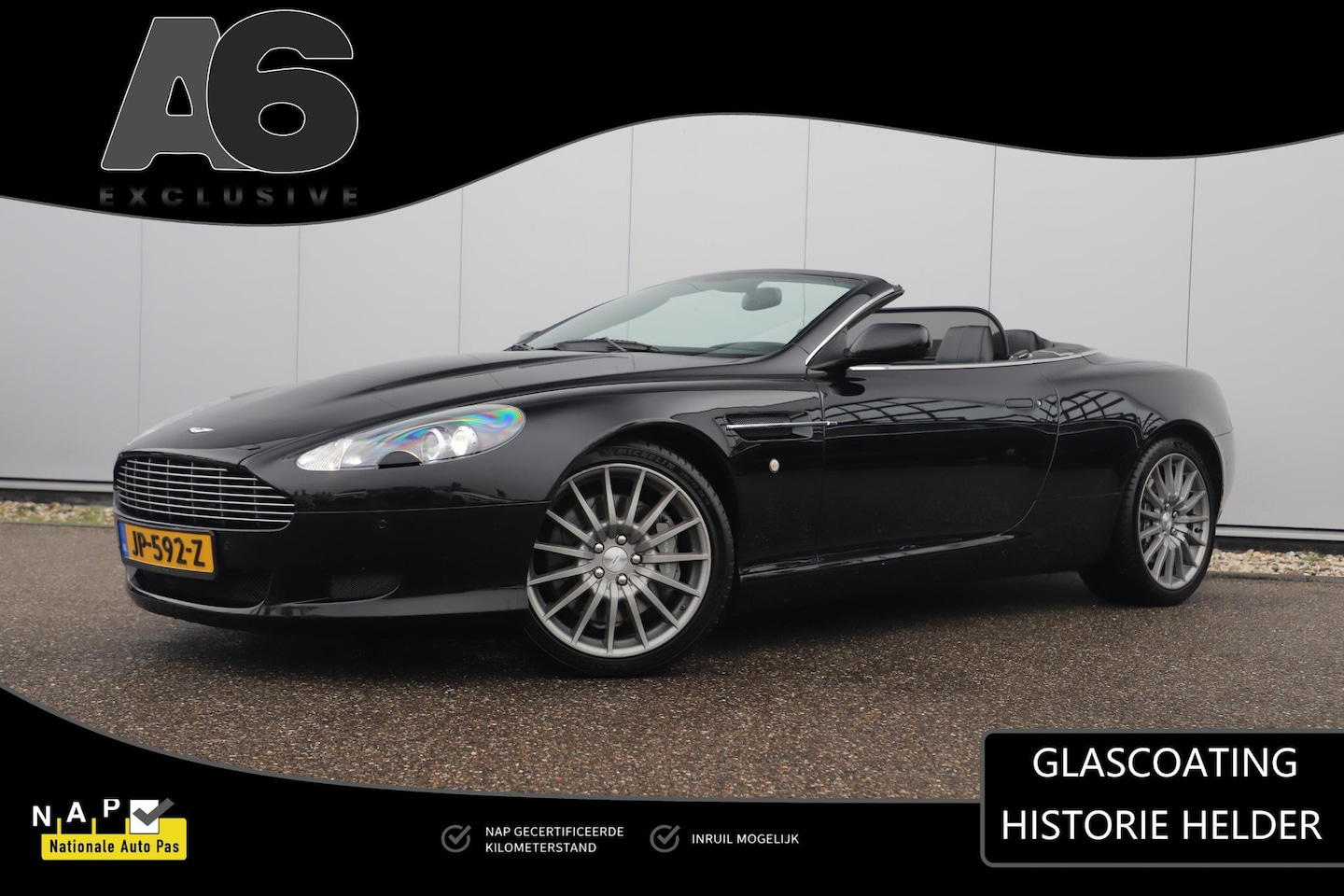 Aston Martin DB9 Volante - 5.9 V12 Touchtronic Automaat Zwart Leder Sportstoelen 19 inch LMV Memory Stoelen Xenon Win - AutoWereld.nl