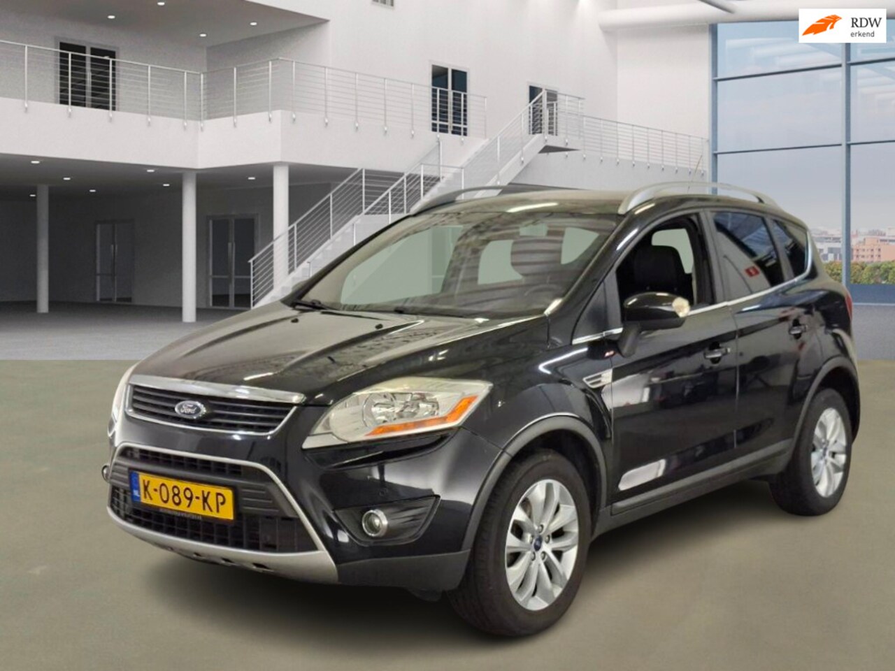 Ford Kuga - 2.5 20V Titanium|200PK|AWD|AUT|NAVI|PSENSOR|TREKHAAK|HALFLEDER - AutoWereld.nl