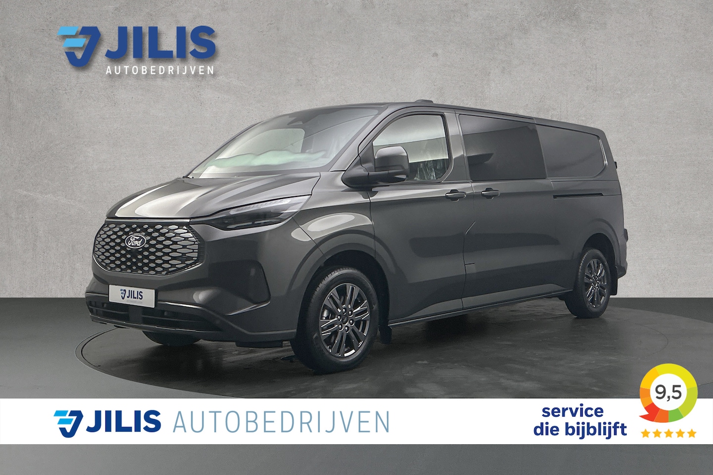 Ford Transit Custom - E-Transit 340 L2 Limited 71 kWh | Dubbel cabine | 2x schuifdeur | Driver assist pack premi - AutoWereld.nl