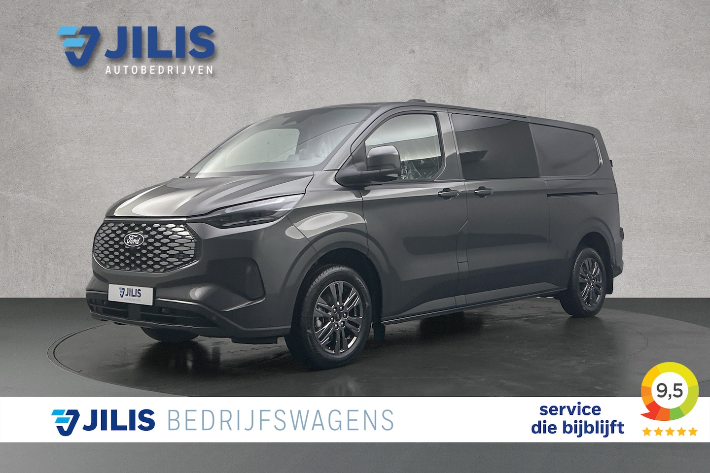 Ford Transit Custom - E-Transit 340 L2 Limited 71 kWh | Dubbel cabine | 2x schuifdeur | Driver assist pack premi - AutoWereld.nl