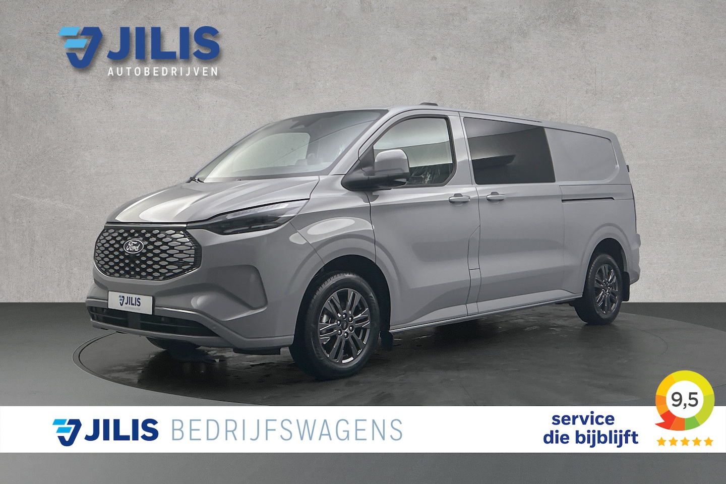 Ford Transit Custom - E-Transit 340 L2 Limited 71 kWh | Dubbel cabine | 2x schuifdeur | Driver assist pack premi - AutoWereld.nl