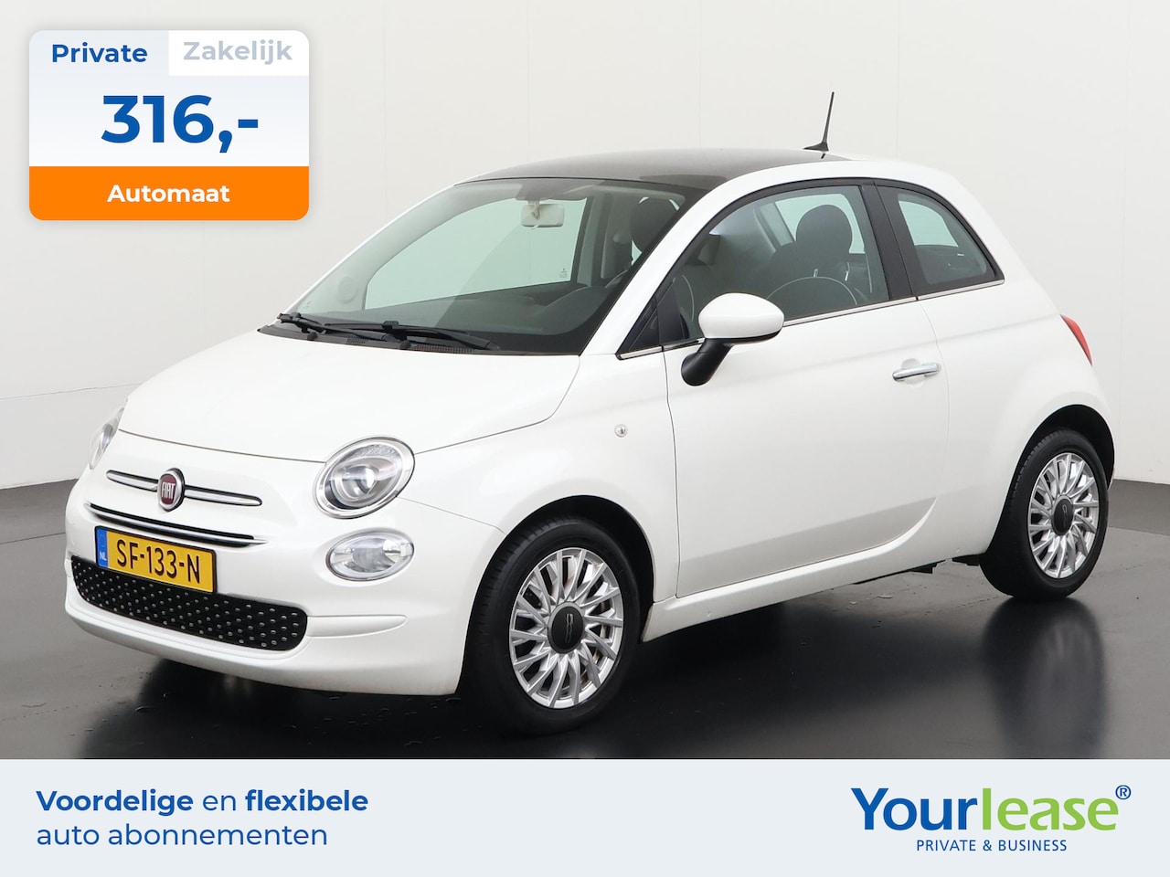 Fiat 500 - 0.9 TwinAir Turbo Lounge Automaat | All-in 316,- Private Lease | Direct uit voorraad - AutoWereld.nl