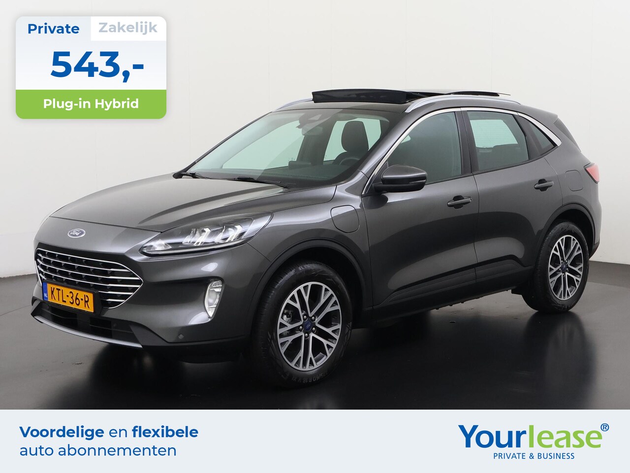 Ford Kuga - 2.5 PHEV Titanium | All-in 543,- Private Lease | Direct uit voorraad - AutoWereld.nl