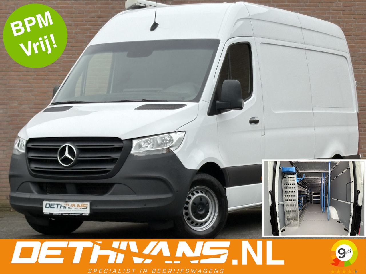 Mercedes-Benz Sprinter - 317CDI 170PK L2H2 9G-Tronic / Sortimo Inrichting / Tachograaf / Euro6 - AutoWereld.nl