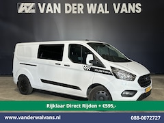 Ford Transit Custom - 2.0 TDCI 170pk L2H1 Dubbele Cabine Euro6 *Rijklaar Direct Rijden* Airco | 5-Zits | 2x Zijd