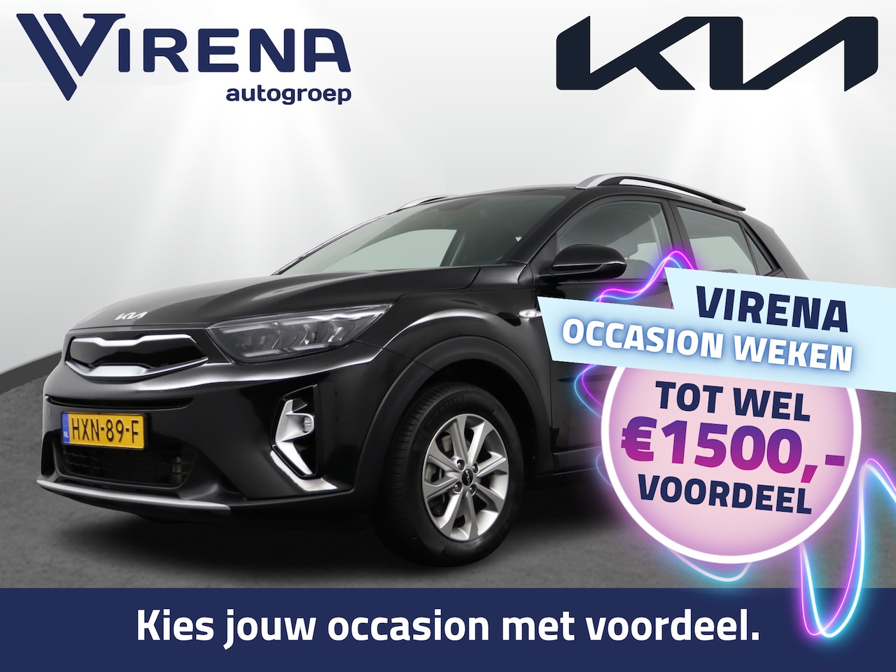 Kia Stonic - 1.0 T-GDi MHEV DynamicLine Navigatie - Achteruitrijcamera - Cruise Control - Apple & Andro - AutoWereld.nl