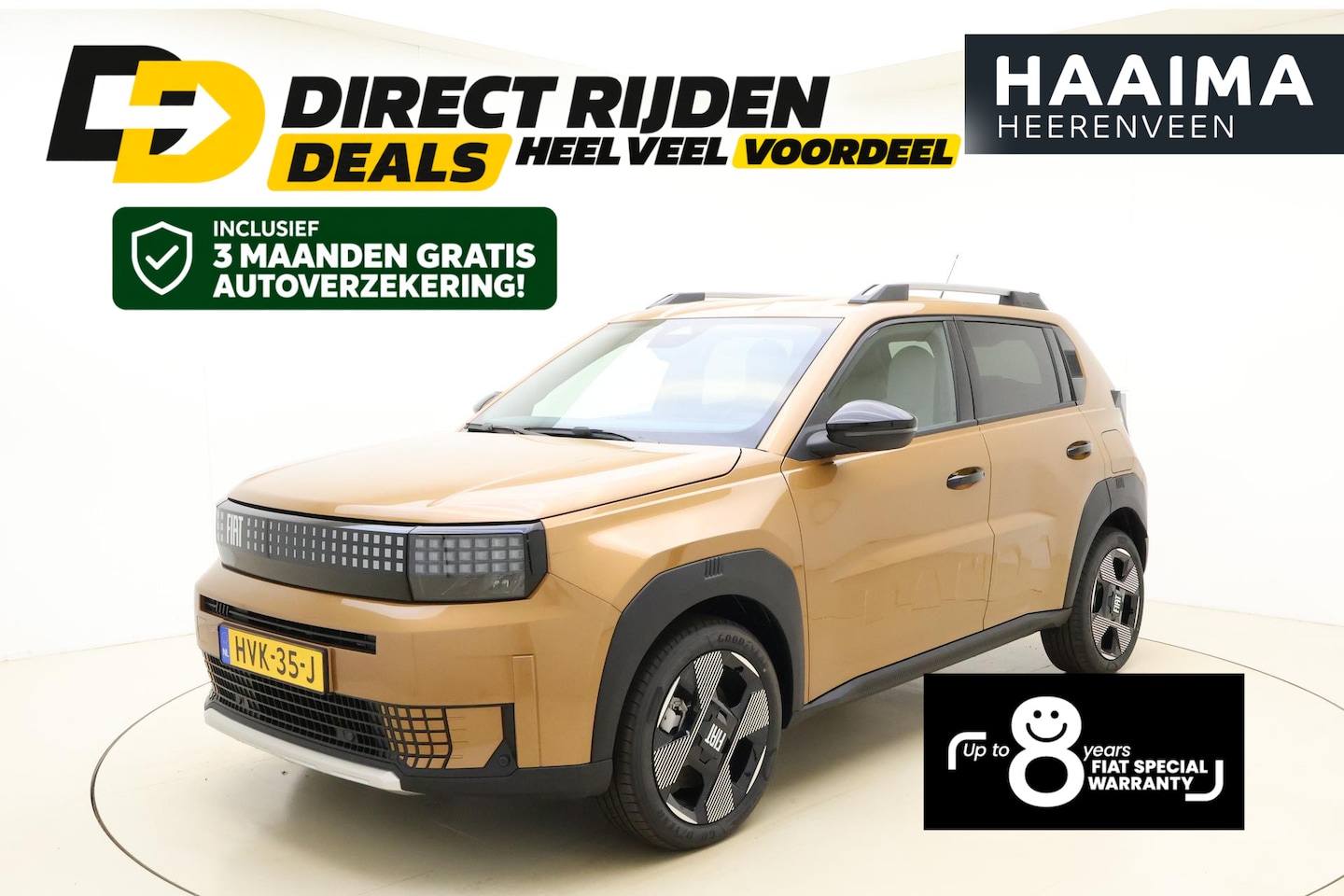 Fiat Grande Panda - La Prima 44 kWh | Navigatie | Climate control | Achteruitrijcamera | Cruise control | Dakr - AutoWereld.nl
