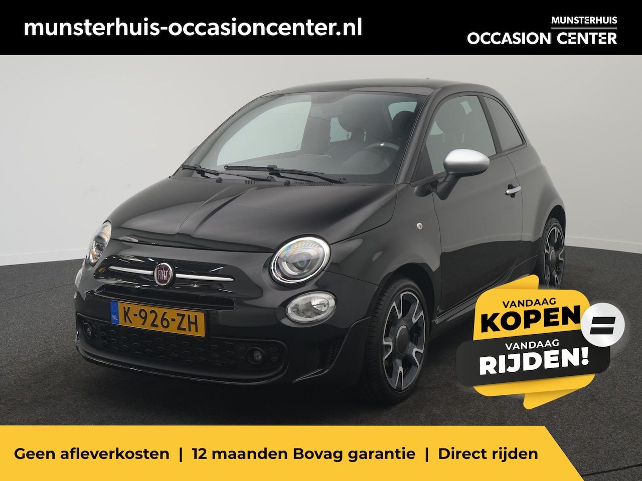 Fiat 500 - 1.0 Hybrid Rockstar - RIJKLAARPRIJS - Hybride - glazen panorama-dak - - AutoWereld.nl
