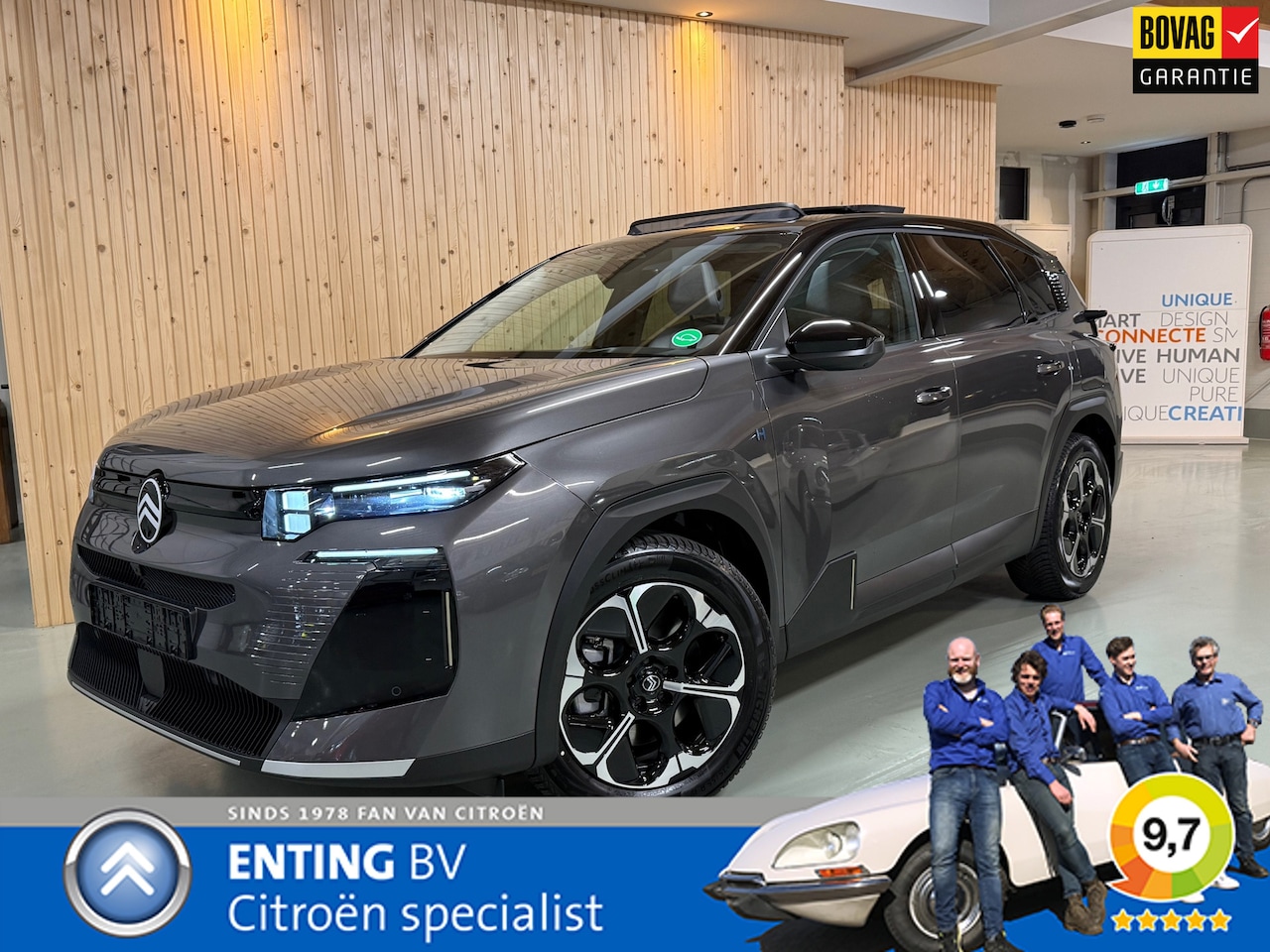 Citroën C5 Aircross - 1.6 Plug-In Hybrid 195 MAX SCHUIFDAK HYPE GREY WINTERPAKKET TREKGEW 1550KG - AutoWereld.nl