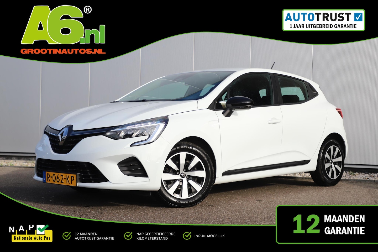 Renault Clio - 1.0 TCe 90 Equilibre Navigatie Carplay Android Airco Cruise Control Rijstrooksensor Parkee - AutoWereld.nl