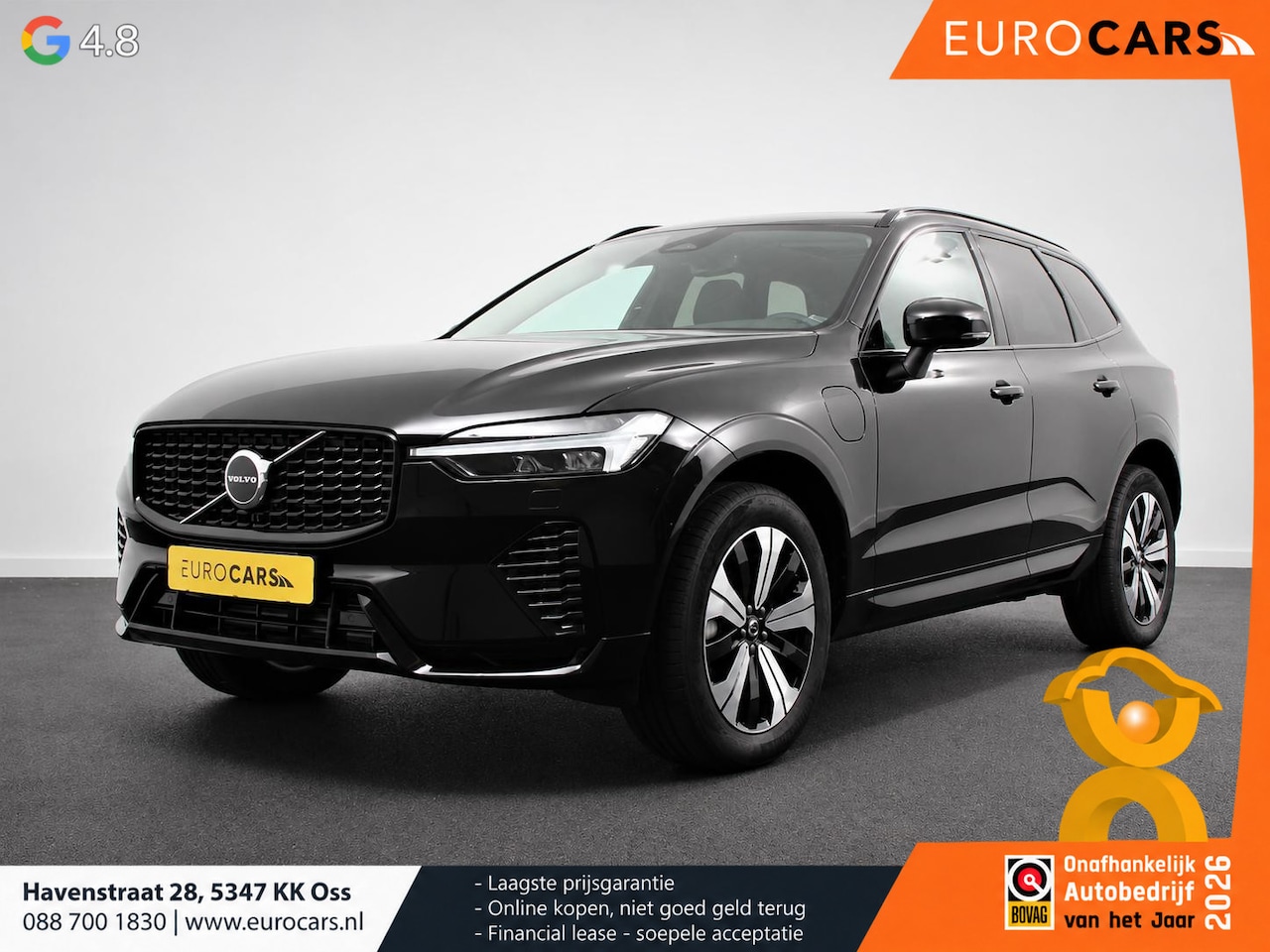 Volvo XC60 - 2.0 T6 Plug-in hybrid AWD Plus Dark Adaptieve cruise control Leder Navigatie Google Harman - AutoWereld.nl