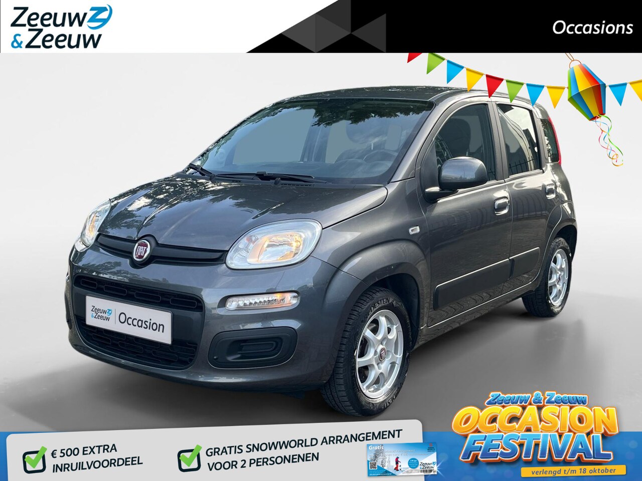 Fiat Panda - 0.9 TwinAir Lounge | Automaat | Trekhaak | Parkeersensoren | Airco | - AutoWereld.nl