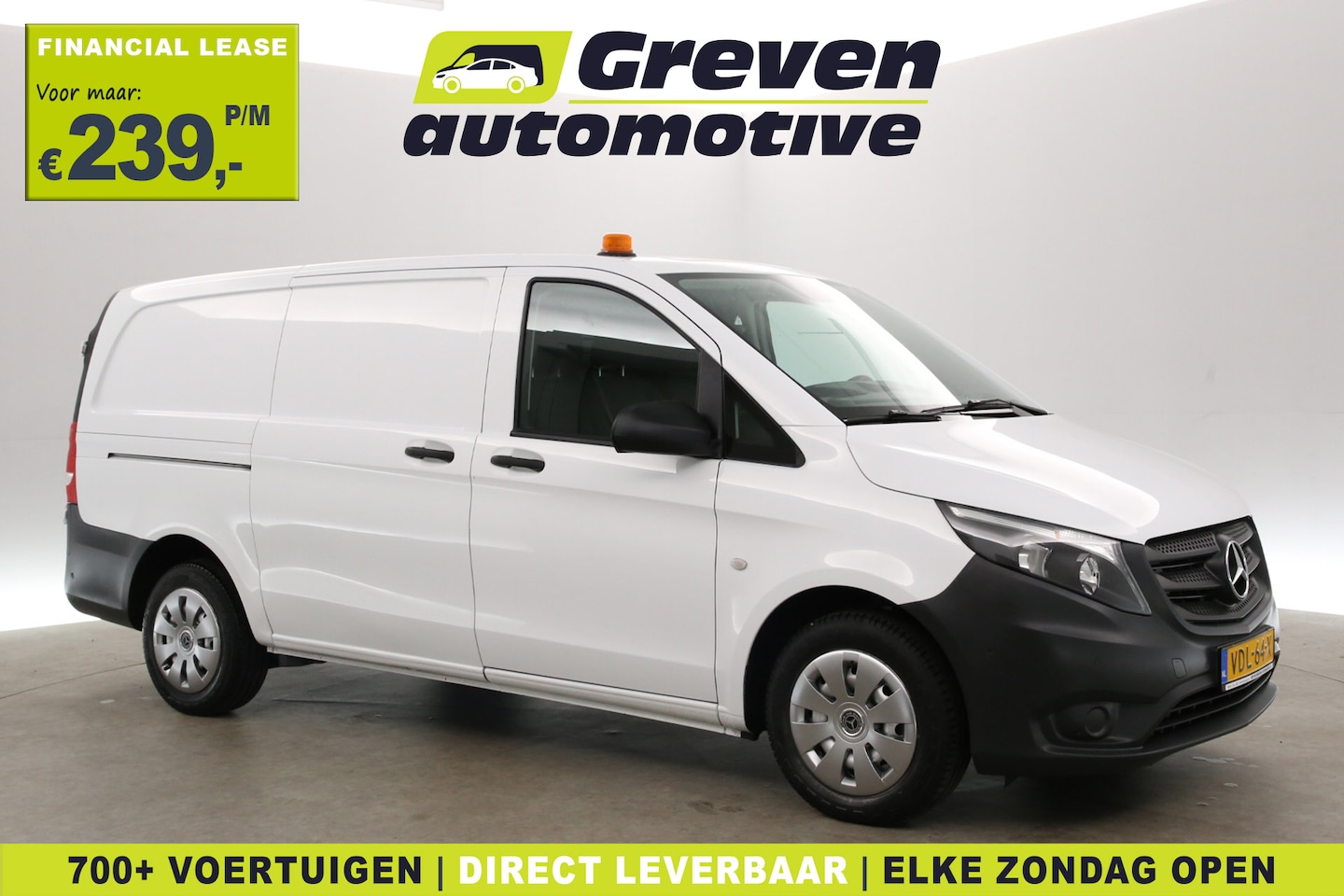 Mercedes-Benz Vito - 111 CDI Lang | Airco | Camera | Cruise | 3 Zits | Trekhaak | Navi | Parkeersens. - AutoWereld.nl