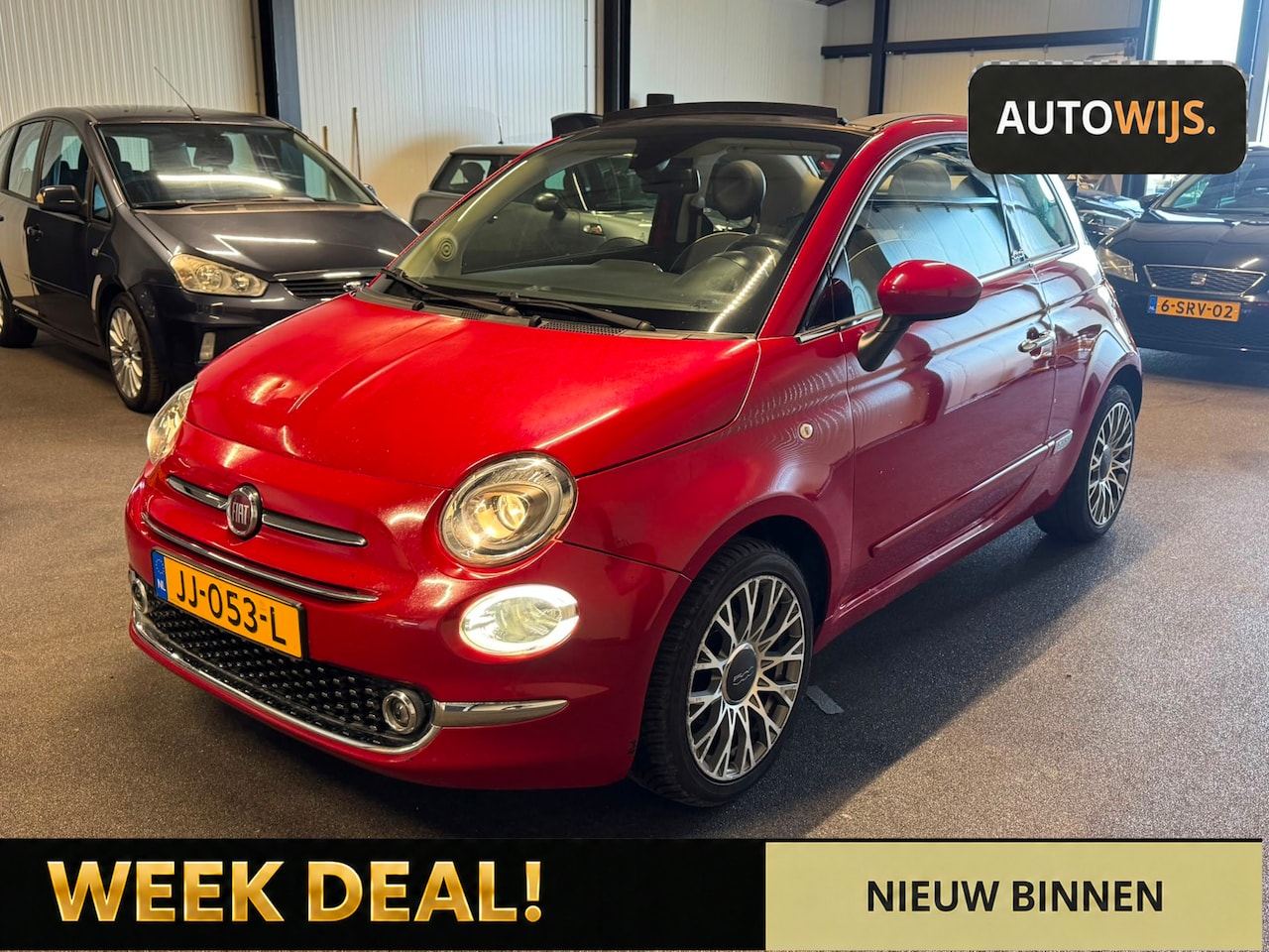 Fiat 500 C - 0.9 TwinAir Turbo Lounge|LED|CARBIO|NL AUTO|NAVI - AutoWereld.nl