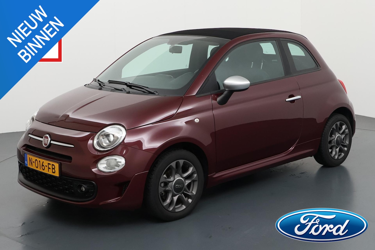 Fiat 500 C - 1.0 Hybrid Rockstar Cabrio Half Leer Apple Car play Airco Cruise control Dealeronderhouden - AutoWereld.nl