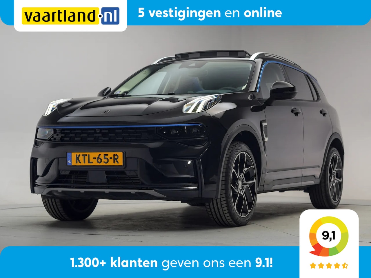 Lynk & Co 01 - 1.5 PHEV MY22 6,6kW Zwart [ Pano 360ºcam Infinity-audio Navi ] - AutoWereld.nl