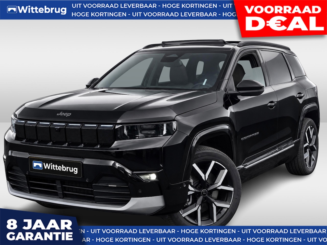 Jeep Compass - First Edition 74 kWh DIRECT RIJDEN - RIJKLAAR - PANORAMADAK - 8 JAAR GARANTIE - AutoWereld.nl