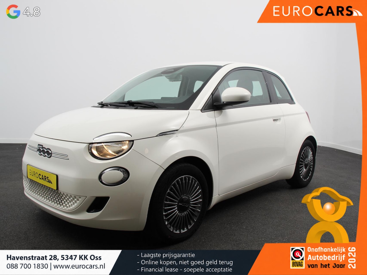 Fiat 500e - Icon 42 kWh Automaat Climate control Cruise control Achteruitrijcamera Navigatie Apple Car - AutoWereld.nl