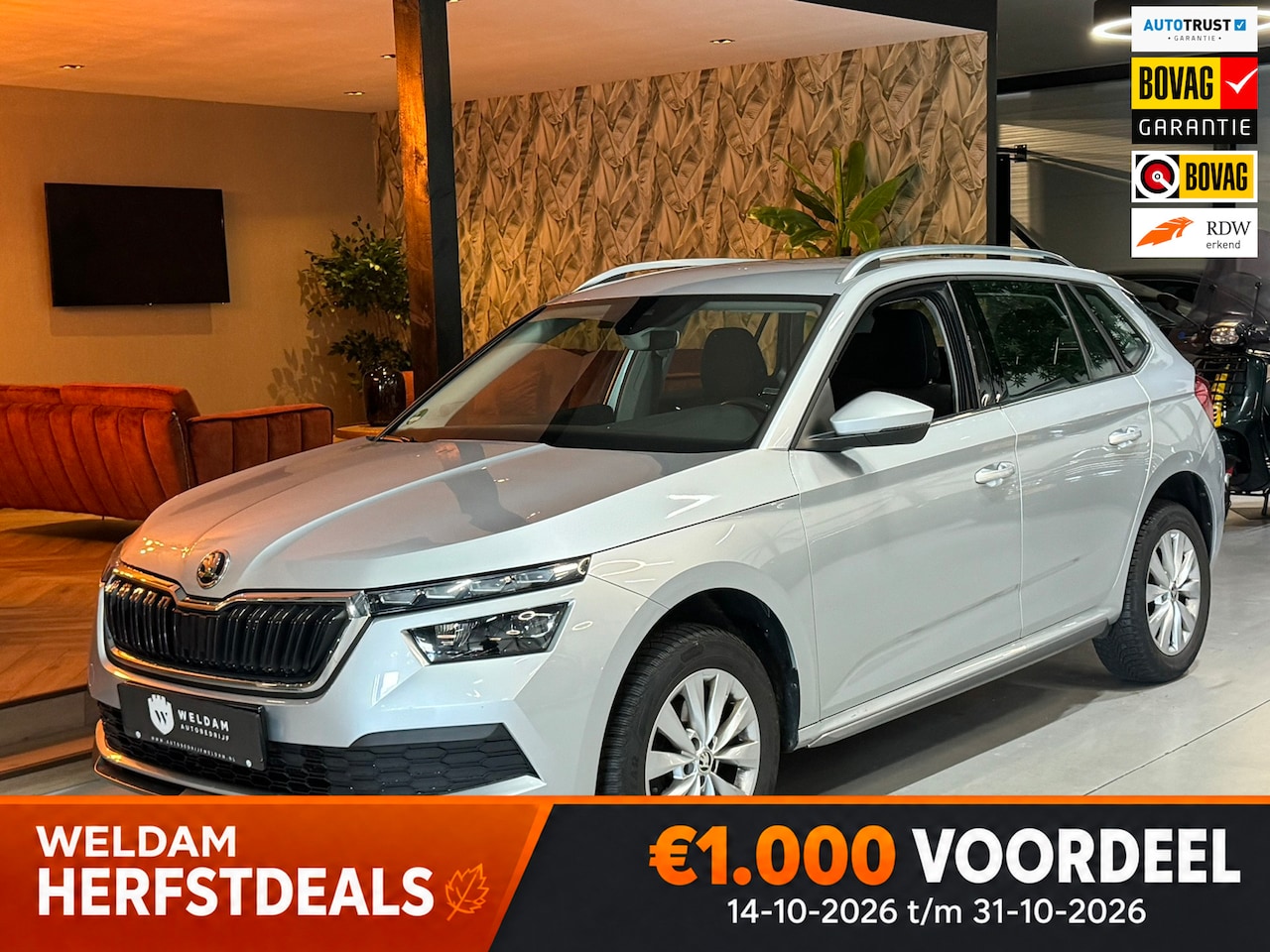 Skoda Kamiq - 1.0 TSI Style Garantie|Automaat|Keyless|CarPlay|StoelVW|Lane Assist|Xenon|Rijklaar - AutoWereld.nl