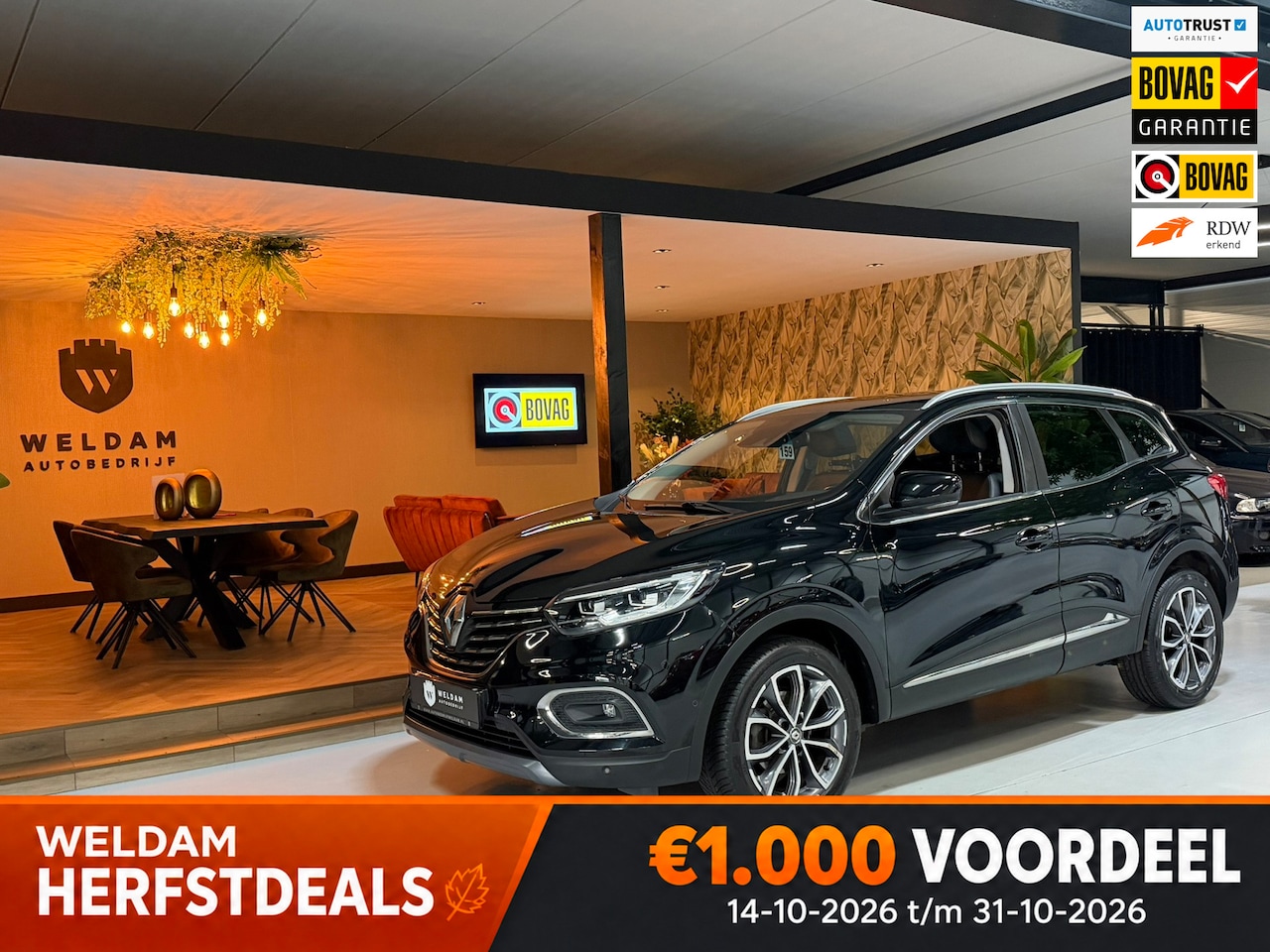 Renault Kadjar - 1.3 TCe Intens Garantie|1e Eig|Dealer Onderhouden|Pano|Leder|LED|Camera|Keyless|Park Assis - AutoWereld.nl