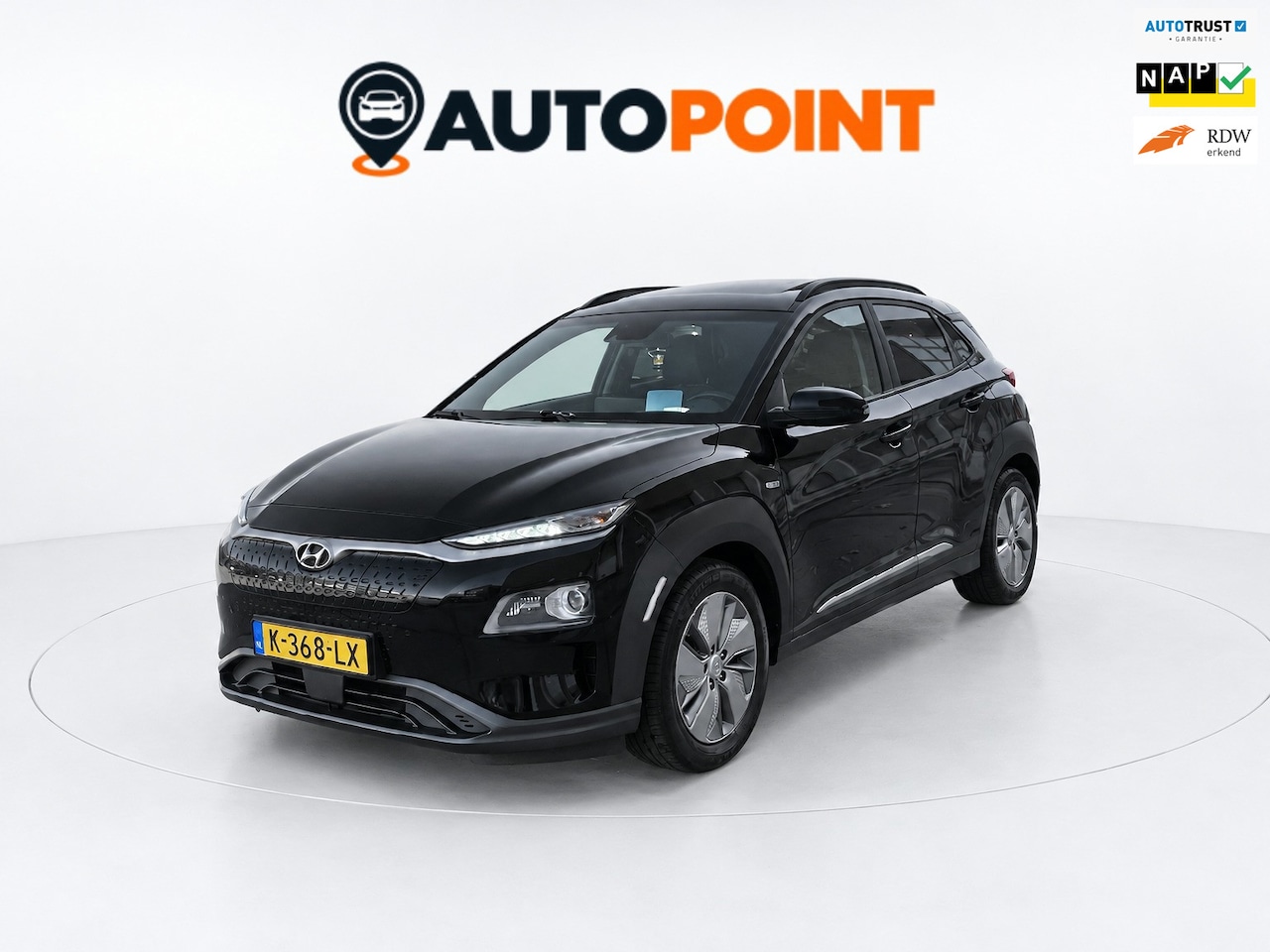 Hyundai Kona Electric - EV Premium Sky 64 kWh FASE 3 SOH 100% PANO LEER FASE 3 HEAD UP LINE ASS - AutoWereld.nl