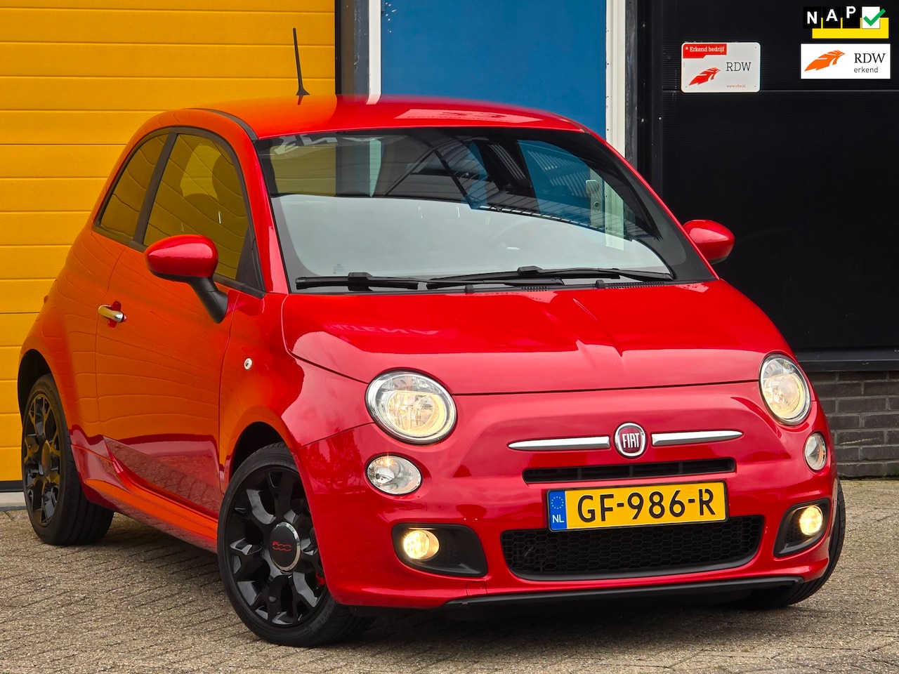 Fiat 500 - 0.9 TwinAir Turbo 500 SPORT / Airco / Leder / Elek Ramen / Sportstoelen / TOPSTAAT / Allu - AutoWereld.nl