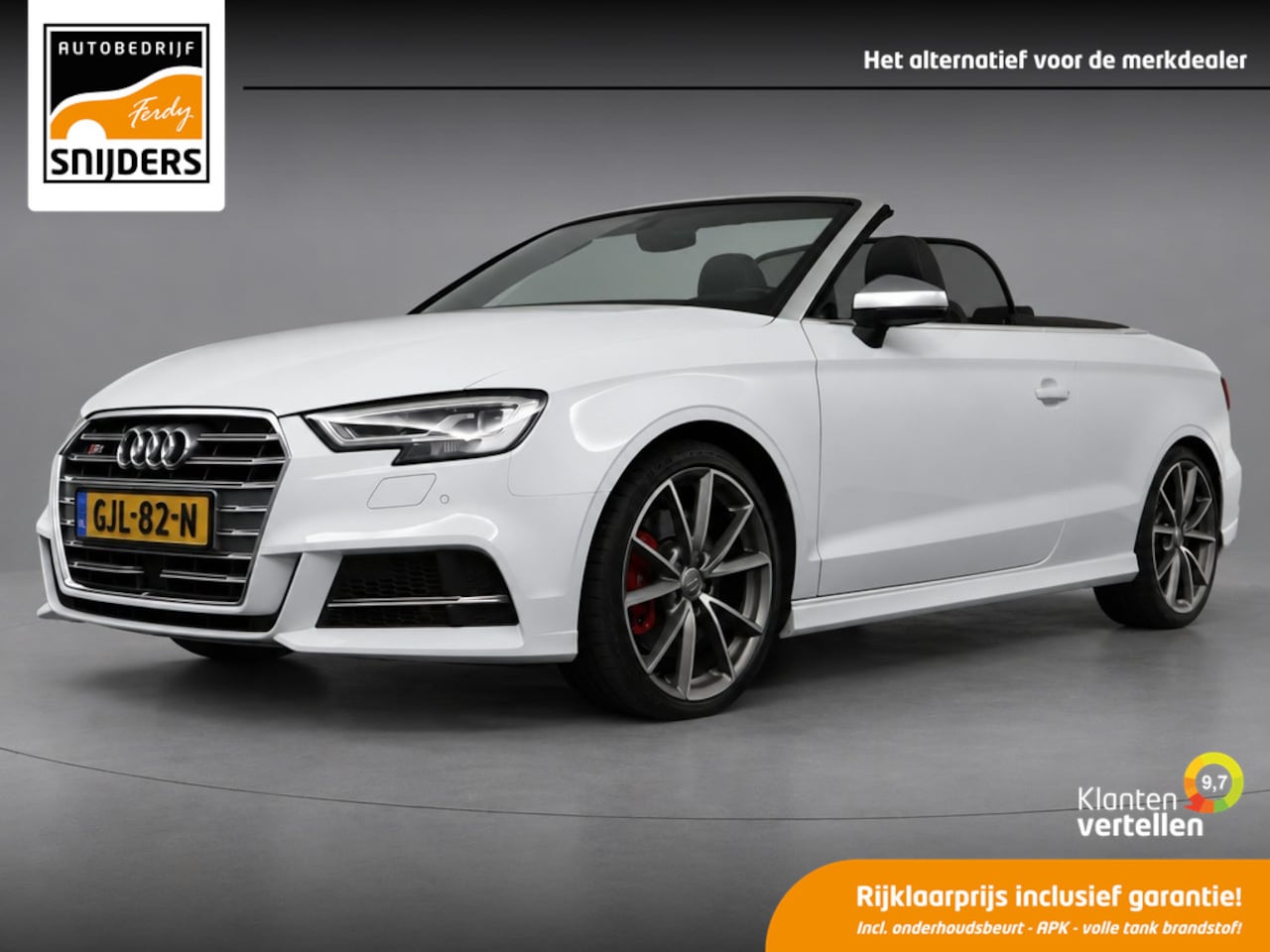 Audi S3 - Cabriolet 2.0 TFSI 310 PK Quattro Pro Line Plus S-LINE | Navi | Cruise Control | Leer | LE - AutoWereld.nl