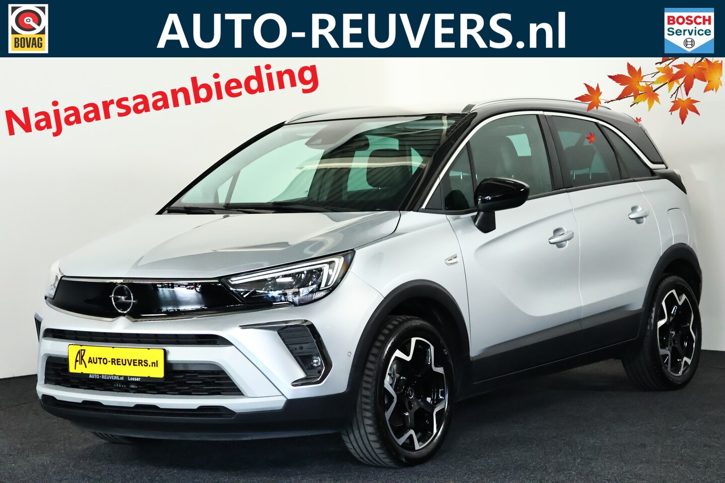 Opel Crossland - 1.2 Turbo Ultimate / LED / Navi / CarPlay / Leder / Cam - AutoWereld.nl