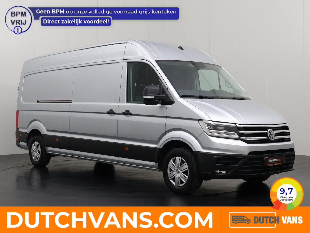 Volkswagen Crafter - 2.0TDi 140PK Automaat L4H3 | Led | Multimedia | Airco | Cruise | 3-Zits | Betimmering - AutoWereld.nl