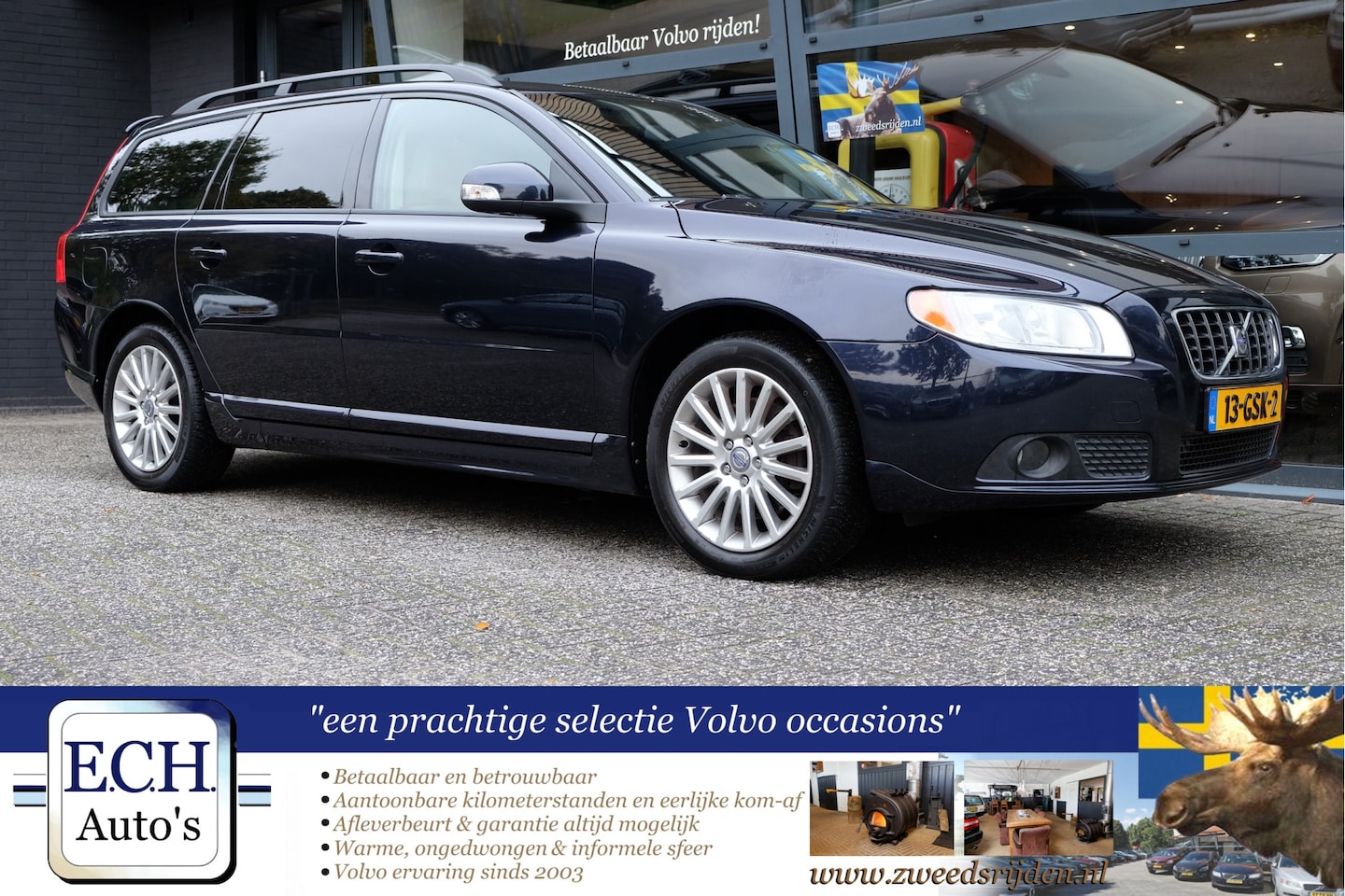 Volvo V70 - 2.5T 200 pk Aut. Leer, Trekhaak, 17 inch, Navi - AutoWereld.nl