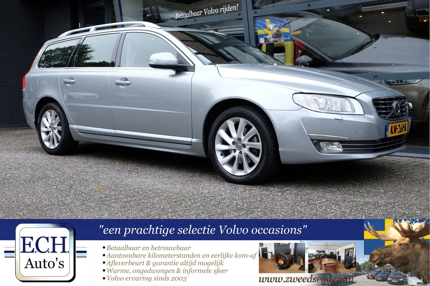 Volvo V70 - 2.0 T4 190 pk Aut. Polar+, Schuifdak, Leer, Xenon, Trekhaak - AutoWereld.nl