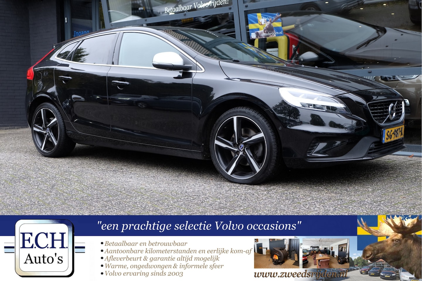 Volvo V40 - 2.0 T4 Business Sport 2.0 T4 190 pk Business Sport, Navi, Panoramadak, Trekhaak - AutoWereld.nl
