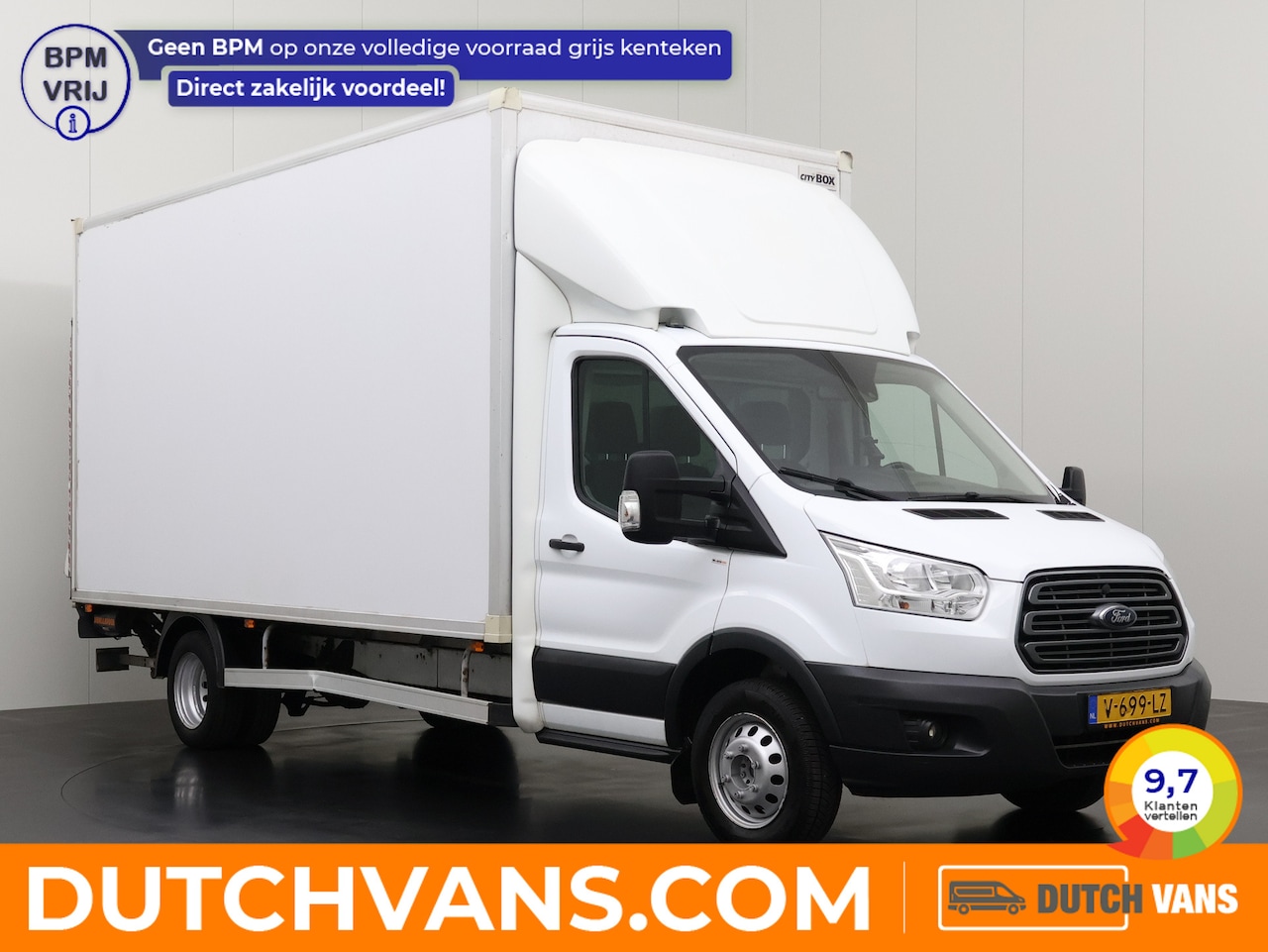 Ford Transit - 2.0TDCI 170PK Bakwagen+Laadklep | 3500Kg Trekhaak | Zeer grote Bakmaten !! | Airco | cruis - AutoWereld.nl
