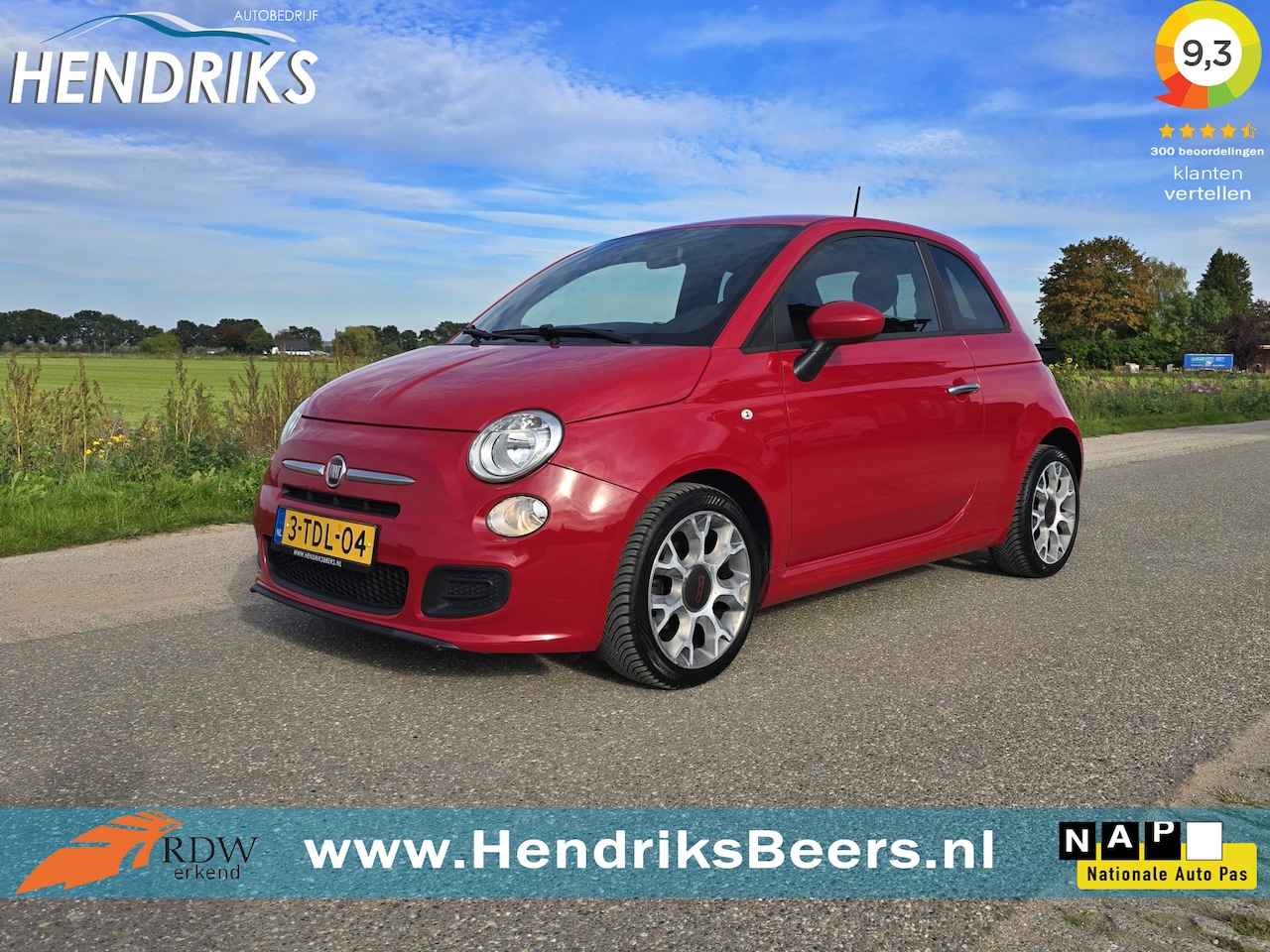 Fiat 500 - 0.9 TwinAir 500S - 86 Pk - Euro 6 - Airco - Bluetooth - Lichtmetalen velgen - AutoWereld.nl
