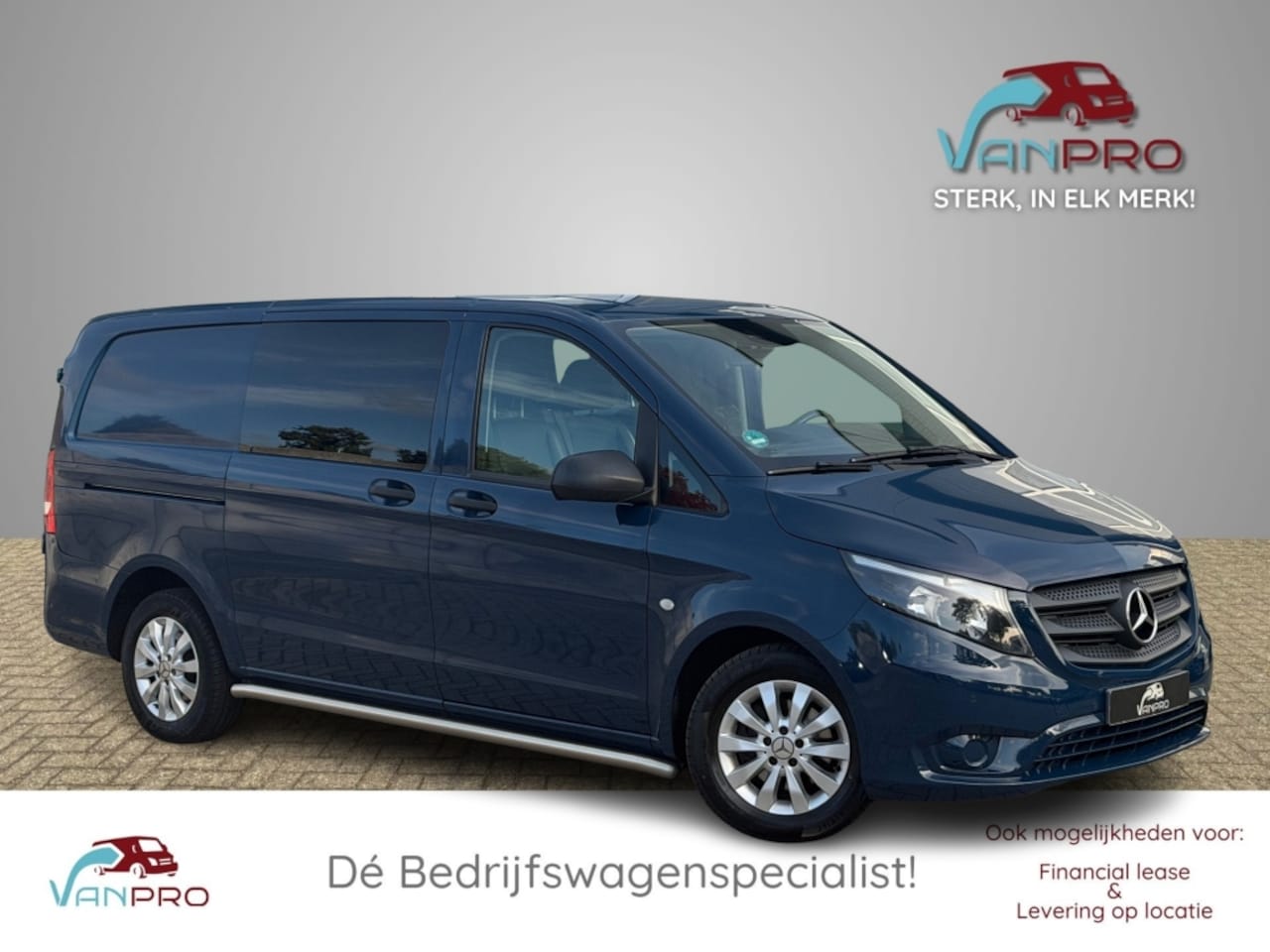Mercedes-Benz Vito - 114 CDI Automaat Dubbel Cabine L2 / Leder / 2x schuifdeur / 6 persoons / Navi / Clima / Li - AutoWereld.nl